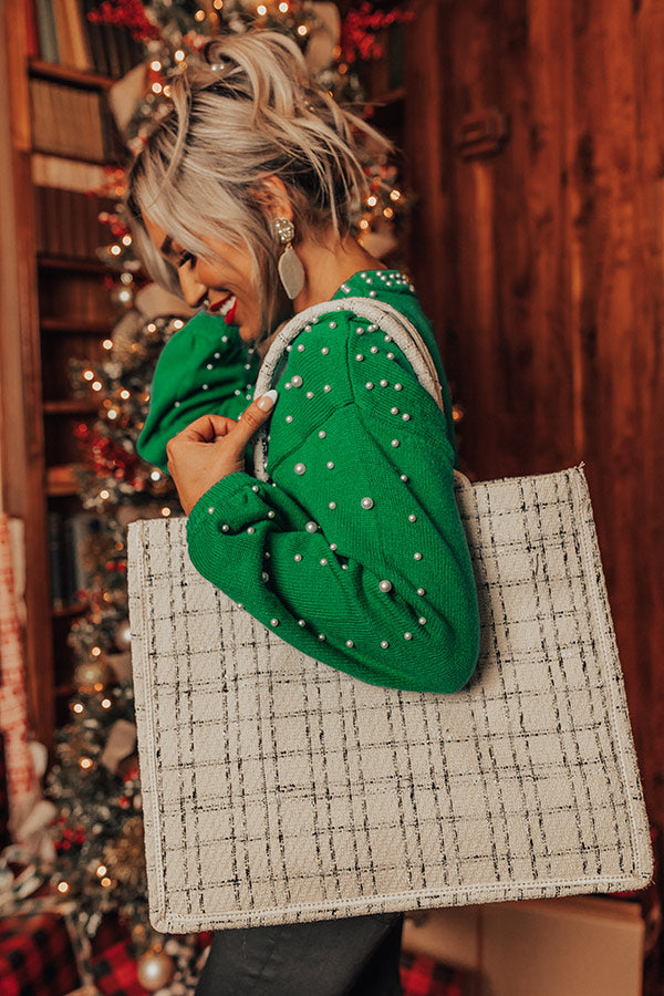 Best Season Of All Tweed Tote In Ivory Image - 2