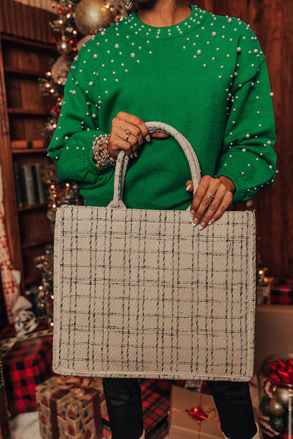 Best Season Of All Tweed Tote In Ivory Image - 4