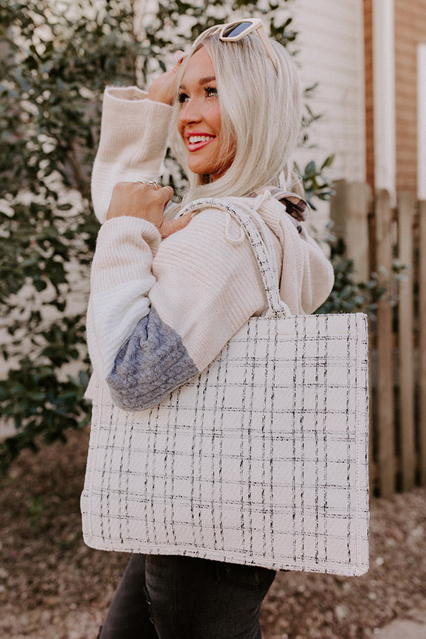 Best Season Of All Tweed Tote In Ivory Image - 1