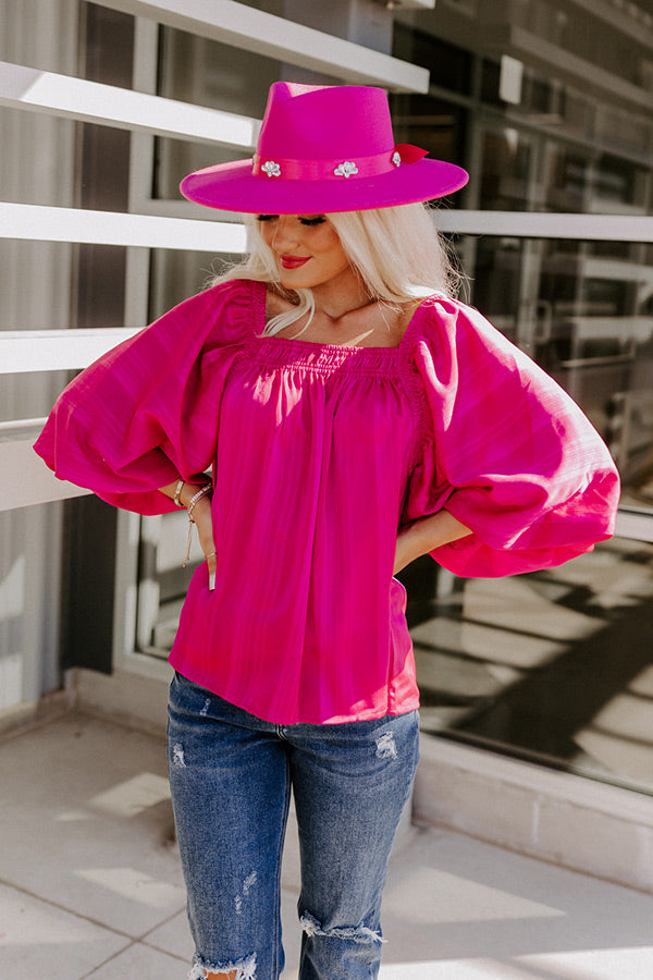 Ideal Day Shift Top In Fuchsia Image - 1