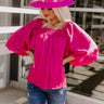Ideal Day Shift Top In Fuchsia Image - 1