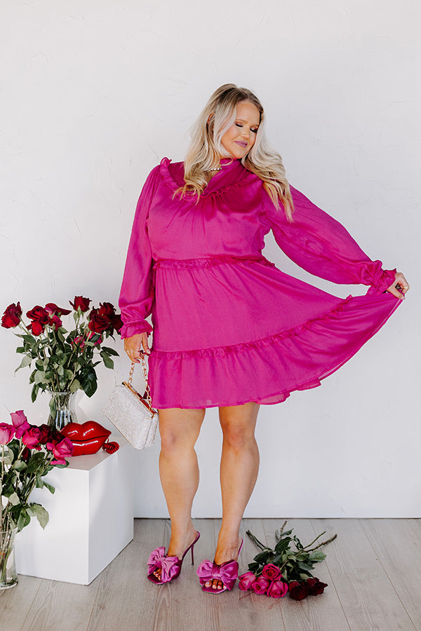 Wishing For Wine Dress In Hot Pink Curves Image - 4