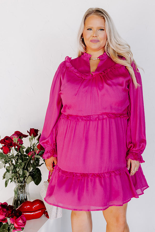 Wishing For Wine Dress In Hot Pink Curves Image - 5