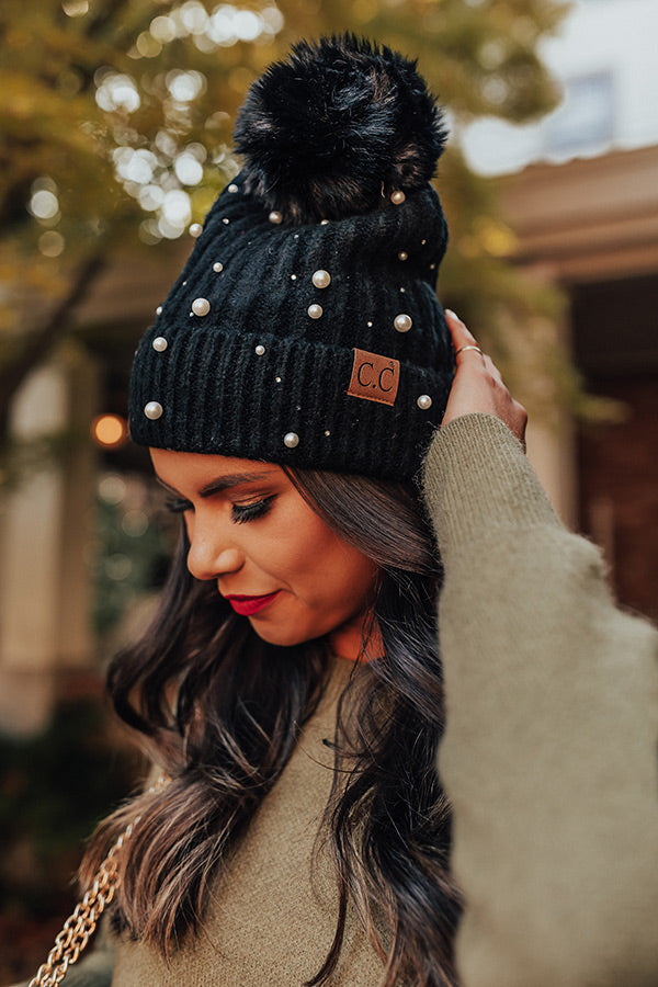 Cozy Zone Embellished Beanie In Black Image - 2