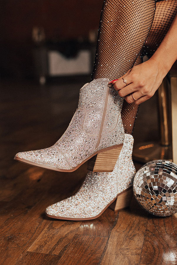 Shimmer In Style Rhinestone Bootie Image - 3