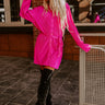 True To Form Pleated Dress In Fuchsia Image - 1