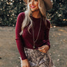 Autumn Allure Top In Wine Image - 1