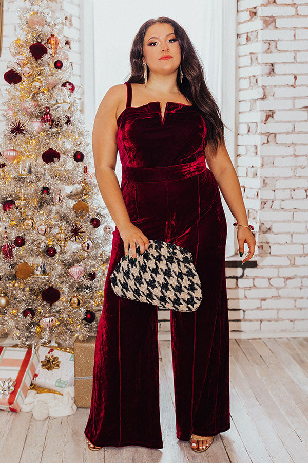 Show In the City Velvet Jumpsuit Curves Image - 3