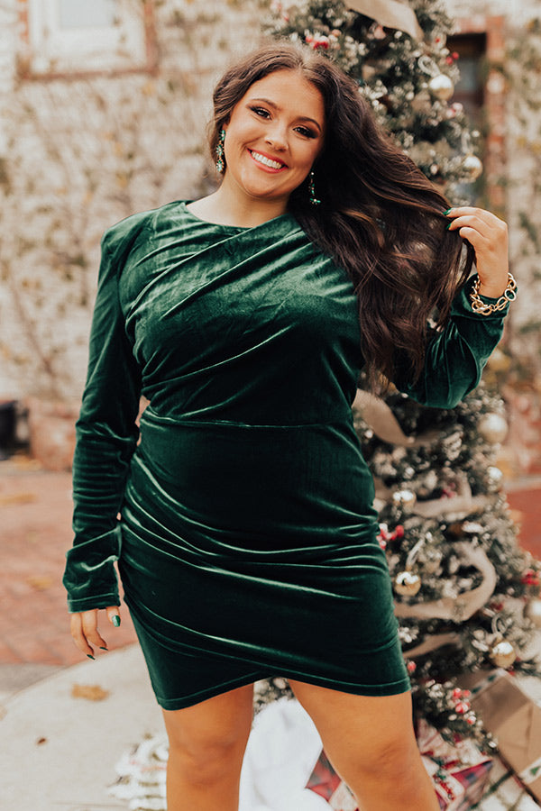 Romantic Allure Velvet Dress Curves Image - 2