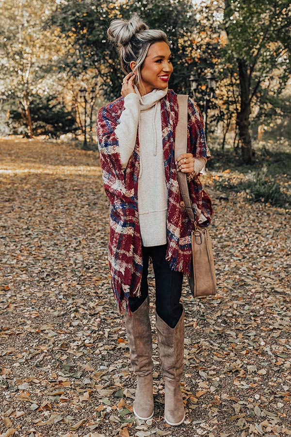Counting Kisses Waffle Knit Sweater In Birch Image - 2