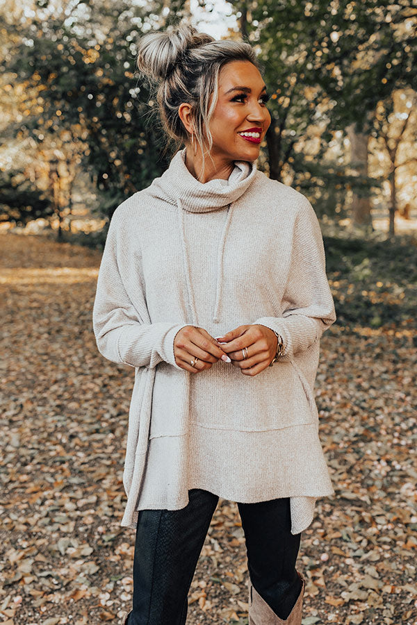 Counting Kisses Waffle Knit Sweater In Birch Image - 3