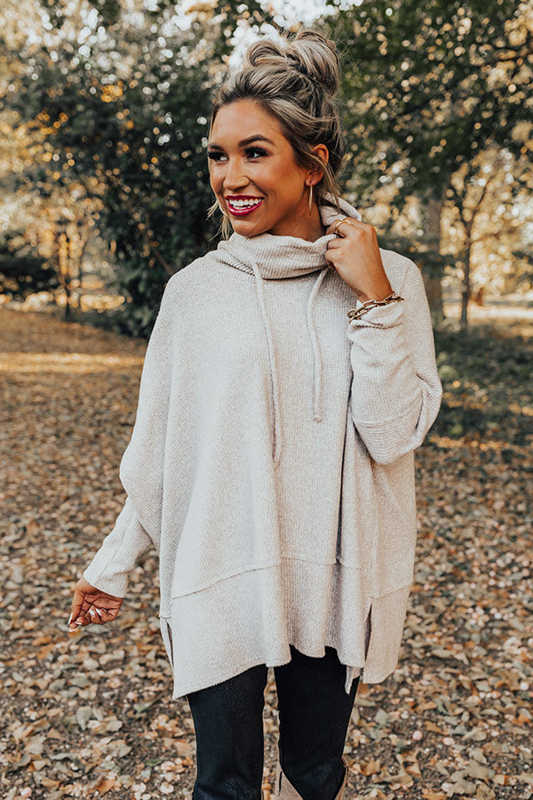 Counting Kisses Waffle Knit Sweater In Birch Image - 1