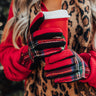 Ski Lift Kisses Plaid Tech Gloves Image - 1