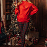 Sweet Embrace Cold Shoulder Sweater In Red Image - 1
