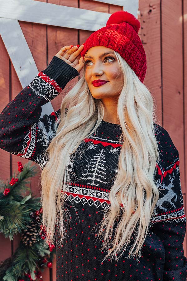 Love Over Lattes Chenille Beanie Image - 1
