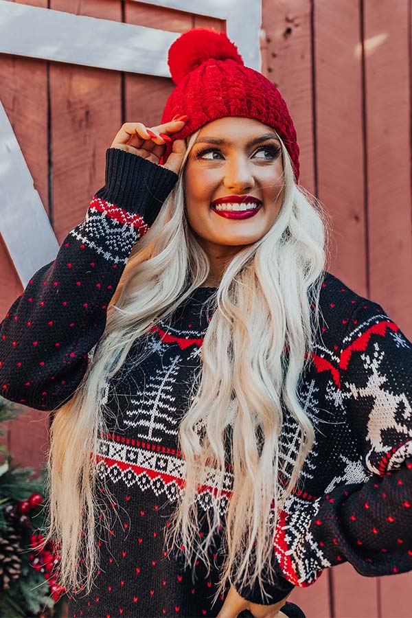 Love Over Lattes Chenille Beanie Image - 4