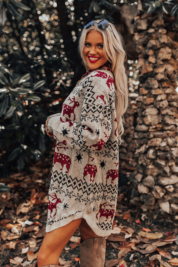 Cocoa And Christmas Sweater Dress Image - 4