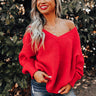 Just Joyful Knit Sweater In Red Image - 1