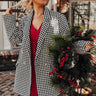 Tune Into Love Houndstooth Blazer Curves Image - 1