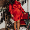 More Pinot, Please Satin Dress In Wine Curves Image - 1