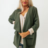 Popular Song Blazer In Olive Image - 1