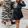 More Pinot, Please Satin Dress In Black Curves Image - 1
