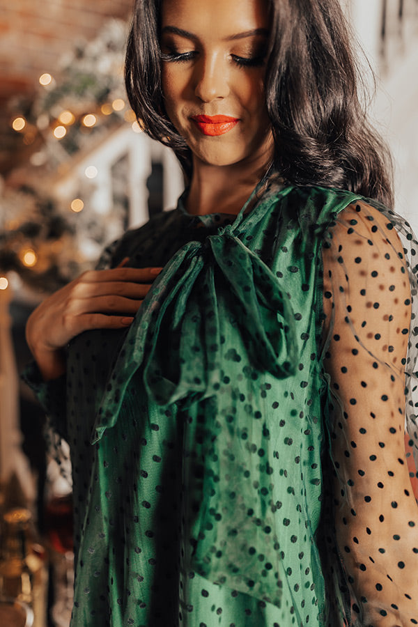 First Kiss Dreaming Dress In Hunter Green Image - 4