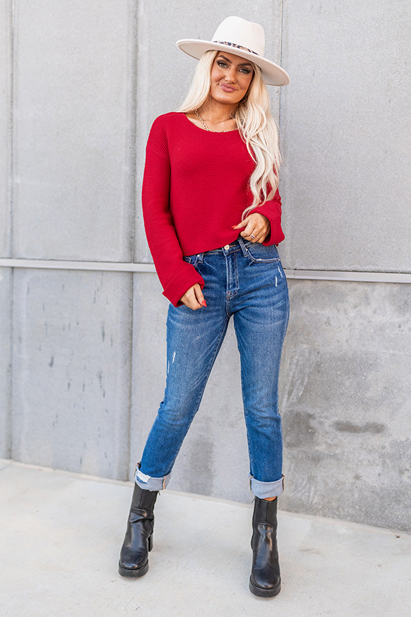 Weekend Coffee Run Sweater In Red Image - 4