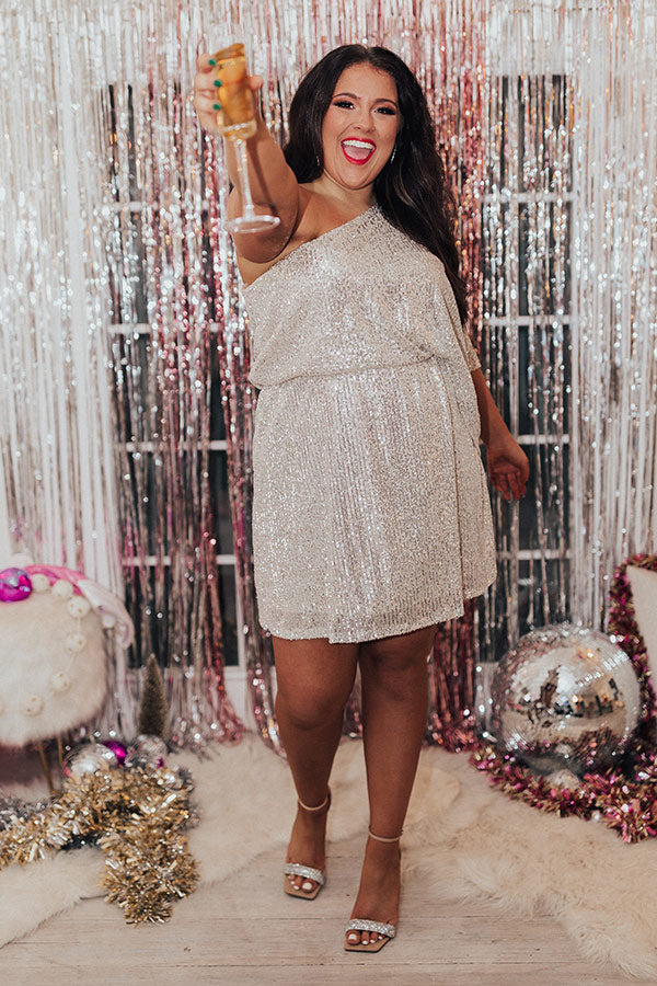 Documenting Memories Sequin Dress In Champagne Curves Image - 2