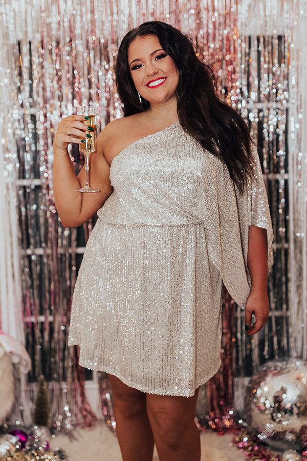 Documenting Memories Sequin Dress In Champagne Curves Image - 1