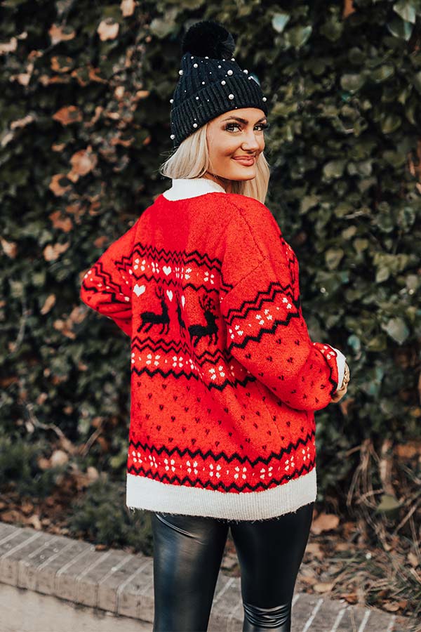 Deck The Halls Sweater In Red Image - 3