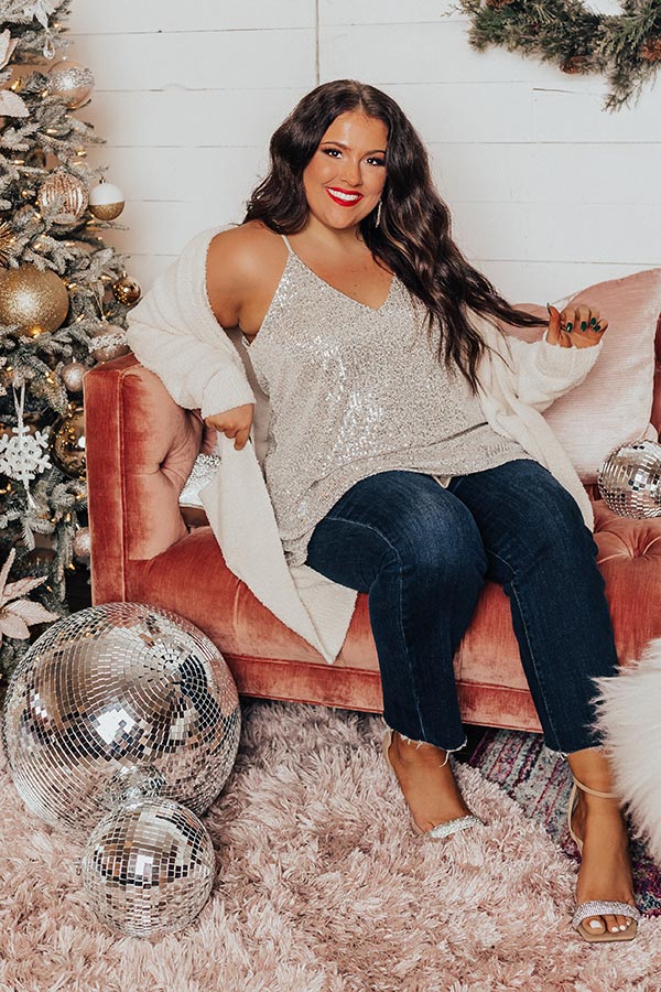Magical Feeling Sequin Shift Tank In Champagne Curves Image - 1