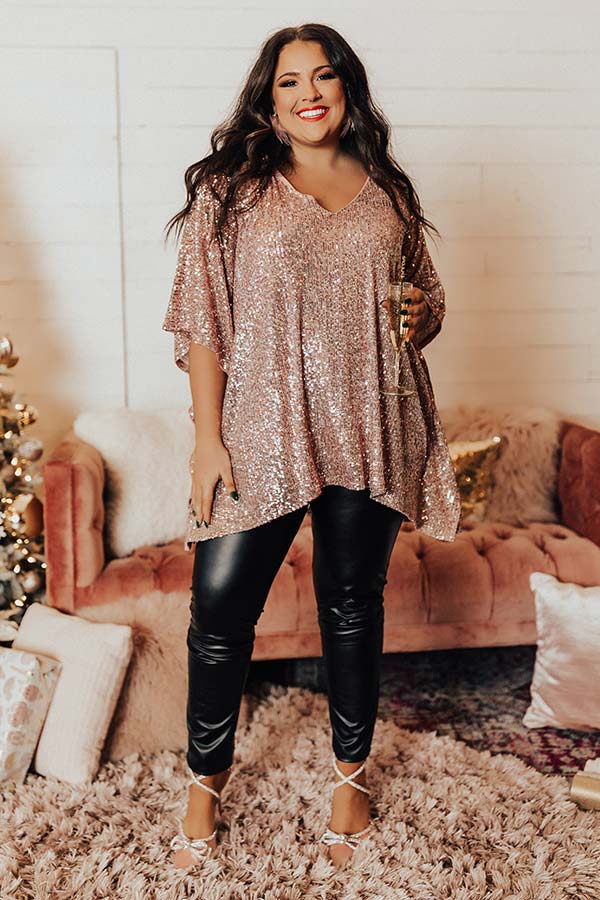 Unbeatable Sights Sequin Shift Tunic In Pink Curves Image - 5