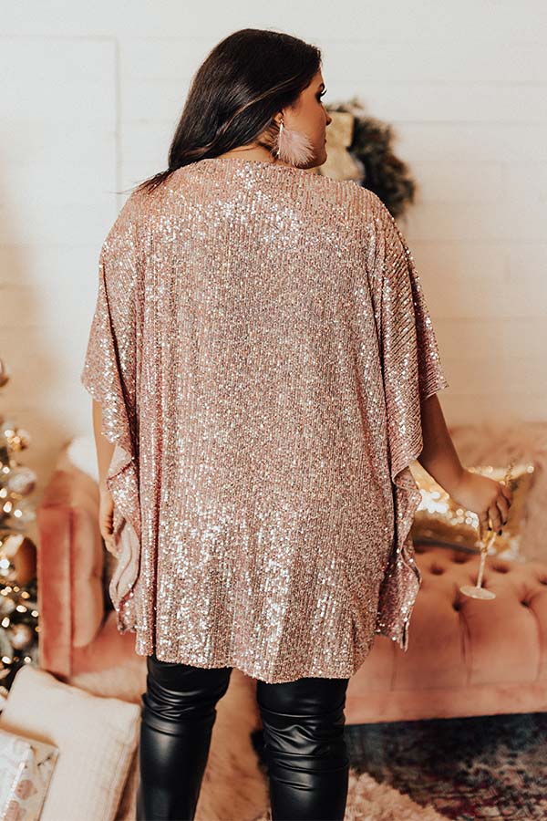 Unbeatable Sights Sequin Shift Tunic In Pink Curves Image - 3