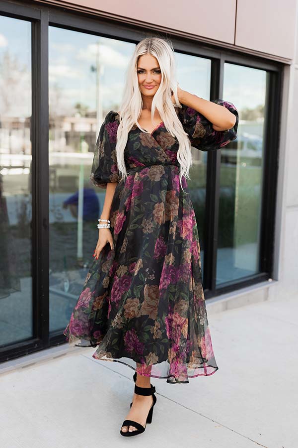 Can't Help Loving You Floral Midi Image - 2