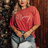 Merry Mineral Wash Graphic Tee Curves Image - 1