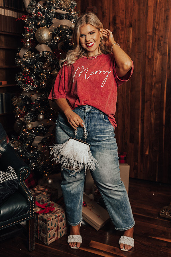 Merry Mineral Wash Graphic Tee Curves Image - 2