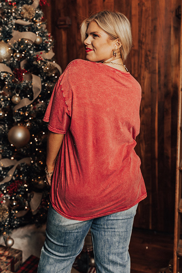 Merry Mineral Wash Graphic Tee Curves Image - 4