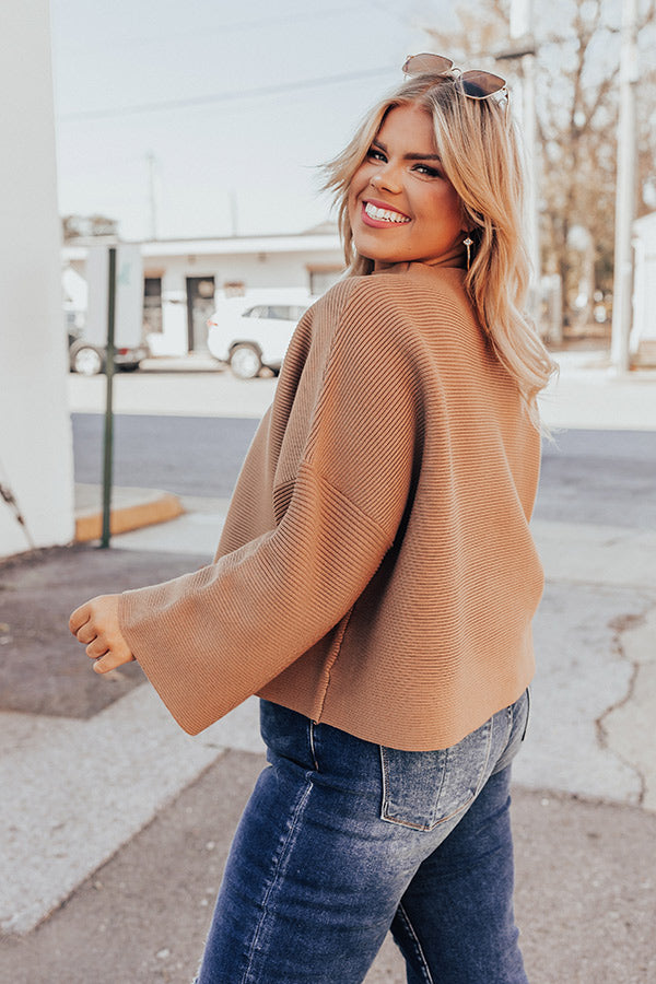 Winter Ridge Sweater In Camel Curves Image - 2