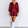 Beyond Obsessed Sequin Romper In Wine Image - 1