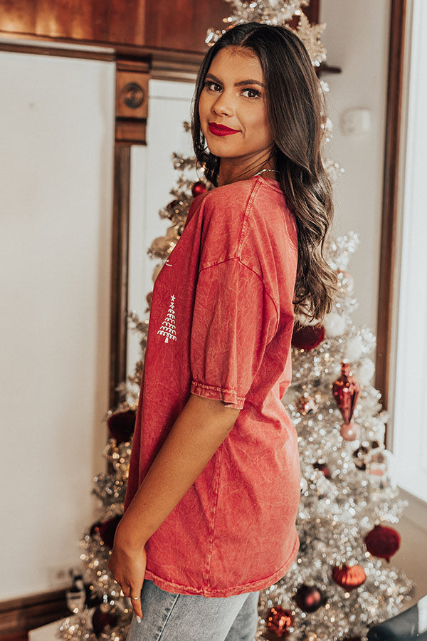 Oh, Christmas Tree Mineral Wash Graphic Tee Image - 3