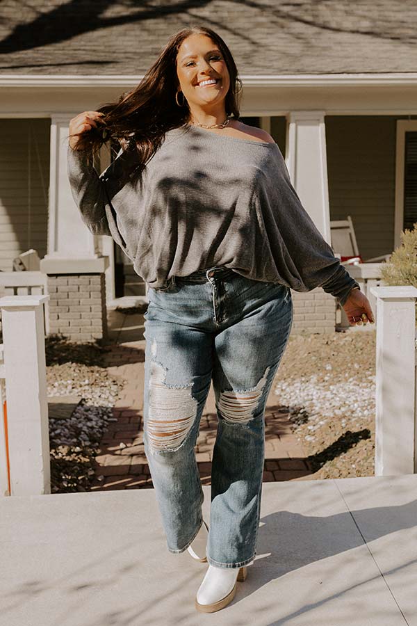 Judy Blue The Athena High Waist Distressed Flare Curves Image - 2