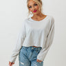 Newly Obsessed Crop Top In Light Grey Image - 1