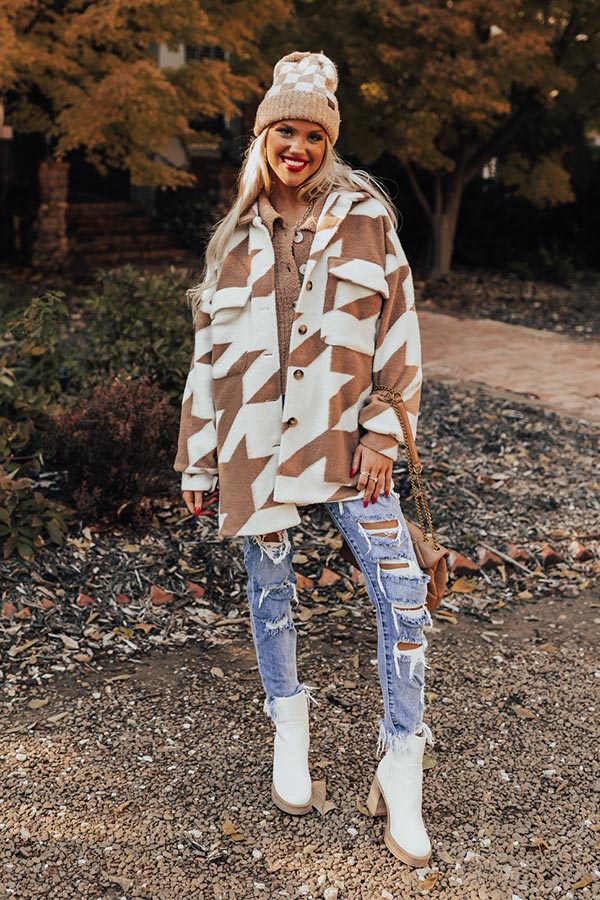 Aspen Snowfall Houndstooth Jacket Image - 1