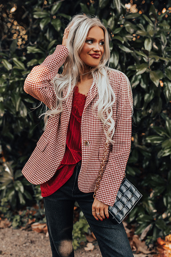 Stunning Days Houndstooth Blazer Image - 1