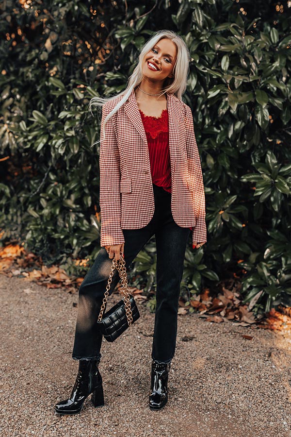Stunning Days Houndstooth Blazer Image - 2