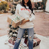 Very Merry Graphic Sweatshirt in Stone Image - 1