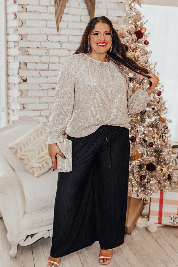 Seriously Swept Away Sequin Top In Champagne Curves Image - 1
