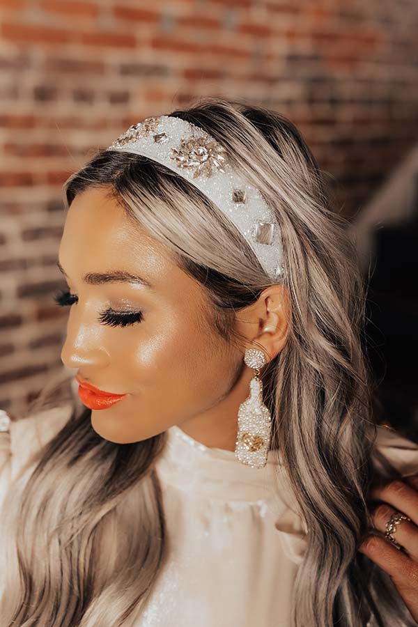 Magical Feeling Embellished Headband In Gold Image - 1