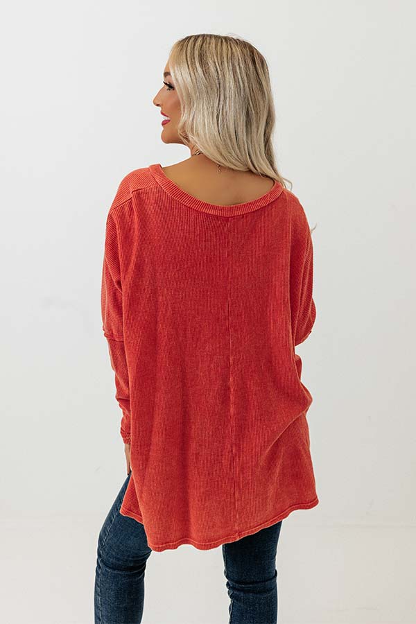 Love Over Lattes Waffle Knit Top Image - 4